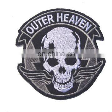 MIDDLE FINGER Iron On Embroidered Outlaw Biker Punk Patch,New Creeping Skeleton Patch Skull Finger Patch, photo-2