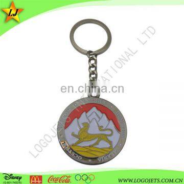 Custom cheap metal mobile phone strap keychain key ring with logo engraved