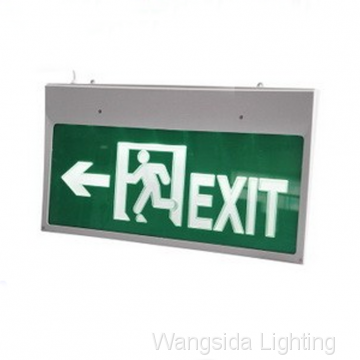 Hanging Exit Sign LED Emergency Light 5W 2Hour Acrylic Board SALIDA Battery Backup Rechargeable photo-3