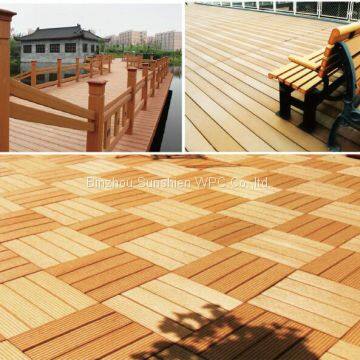 Wooden Design Pvc Outdoor Decking Tile Diy for Decoration
