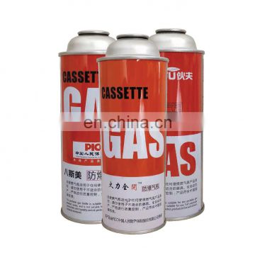 Hebei empty butane gas can 220g and aerosol can for gas lighter butane empty