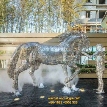 Electroplate Square Wire Mesh Sculpture photo-2