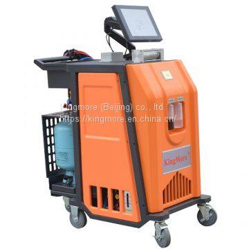 AC flush machine recharge service station for refrigerant R-134a 2 in 1