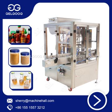 2-10 Heads Chili Sauce Bottling Equipment, Tomato Sauce Bottle Filler