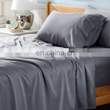 Pakistan Summer Cooling Double Pure 100% Bamboo Fabric Fitted Fabric Bed Sheet Set bedding set