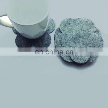 Custom color square shape felt coaster with holder table pad for indoor design