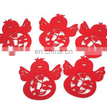 Amazon Hot Sale Custom Felt Coaster Pad With Cork Bottom photo-5