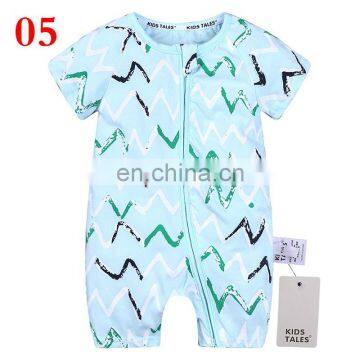 2019 New Summer Newborn Baby Boys Short Sleeves Overalls Clothes With Zipper Cotton Rompers Baby Clothes Over 40styles photo-6