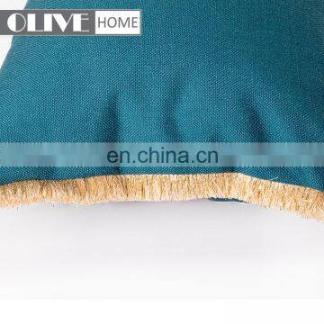 Spring Fashion Design With Gold Thread Tassel Lazies Embroidery Sofa Waist Cushions For Sale photo-3
