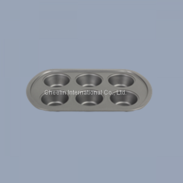 Solid Color Non-stick Carbon Steel Muffin Pan