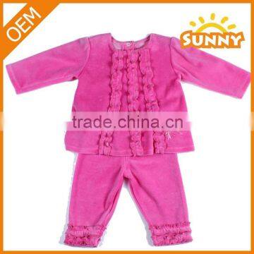 Wholesale 2015 New Baby Girl Clothing Set with Lovely Lace