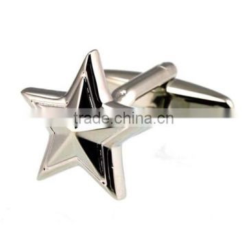 Men's Cufflinks New Star Silver Cuff Lins for Shirt 18mm M3514