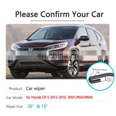 Car Wiper Blades for Honda CR-V RM1 RM3 RM4 2012 2013 2014 2015 2016 CRV Front Windscreen Windshield Wipers Stickers Accessories