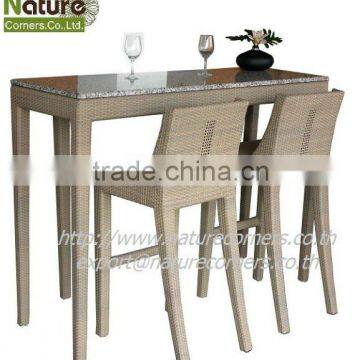 TF0705 Outdoor Rattan High Bar Table with Bar chairs/ bar stool