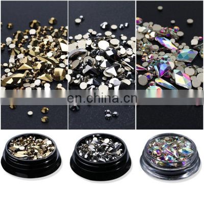 3 Colors 1/2/3Boxes Mixed 3D Nail Art Decoration Rhinestones Nail Art Designs Decoration Designs Decorations