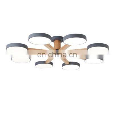 Modern LED ceiling lamp simple modern pendant light household solid wood dining room lamp personality bedroom lamp