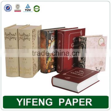 Custom Design Fake Book Shape Design Box Fancy Printing Beautiful Book Shape Gift Storage Box Made In China