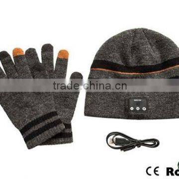 High Quality Winter Wireless Bluetooth Hands-free beanie hat with headphone speaker MIC