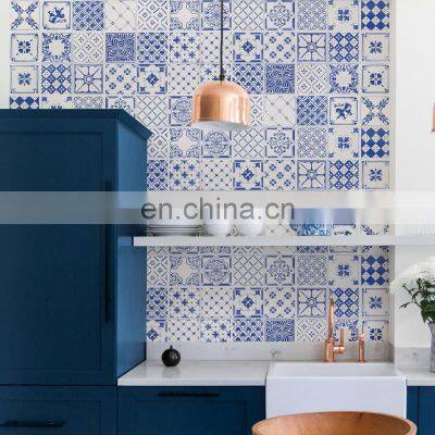 Blue and White Porcelain Art Tiles Chinese Blue Restaurant Kitchen Tiles