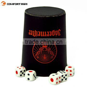 Best Selling High Durable Leather Custom Dice Cup With Pouch photo-4