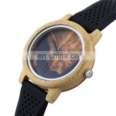 BOBO BIRD Japan Quartz Movement Resin Dial Bamboo Watches Men Wrist Sports Silicone Watch photo-3