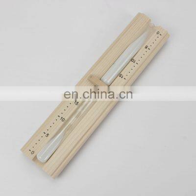 Eco-friendly Natural Sauna Accessories Wall Hourglass Mountable Clock Wooden Sauna Sand Timer photo-3