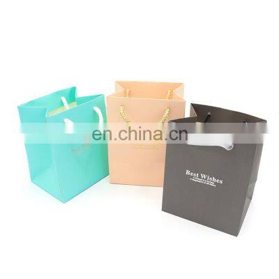 luxury gift paper bag custom made printed logo packaging bags for jewelry