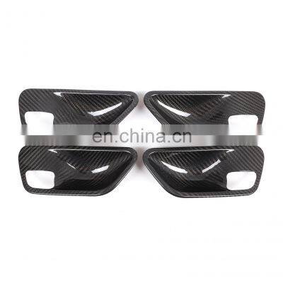 4pcs Carbon Fiber ABS Plastic For BMW 3 4 Series f30 f32 f35 316i 318i 320li Interior Door Handle Bowl Cover Trim