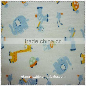 Cotton spandex print fabric for baby clothes