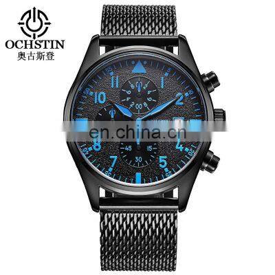 OCHSTIN GQ043B Men Businessman Watches Stainless Steel Metal Quartz Watch Wholesale Wrist photo-2