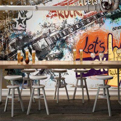 Custom Bar Dance Wallpaper Background Wall Paper Summer Outdoor Dinner Mural Restaurant Clubs KTV Decor Murals 3D Dropshipping photo-5