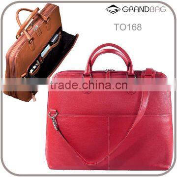 high quality pebble leather ladies laptop bag women briefcase