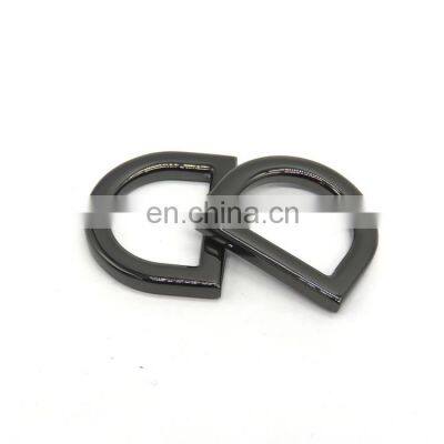 Manufacture Custom Zinc Alloy Flat Metal D Ring Iron Ring D-rings for Handbags