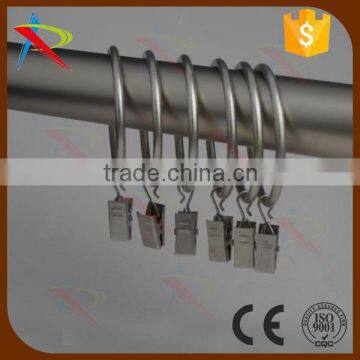 2016 durable non-rust 2" curtain pole rings/ clips with rings nickel color