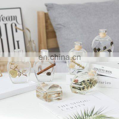 ENO Custom Package Design Reed Stick Fragrance Oil Reed Diffuser Glass Bottle Flower Decoration Air Freshener Reed Diffuser