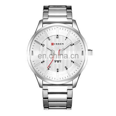 CURREN Top Brand Men's Watch Solid Steel Band Week Calendar Watch Quartz Men's Gold Watch