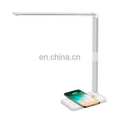 2022 Modern Wireless Charger Lamp Desk LED Living Room Studying Books Read Eye Care Reading Light Wireless Charge USB Desk Lamp