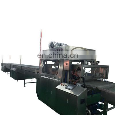 Chocolate enrober machine with cooling tunnel chocolate dipping cover machine