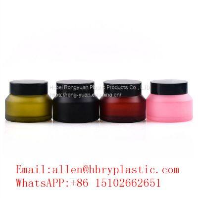 eco friendly amber glass face cream eye cream skin cream jar skin care containers and packaging private label