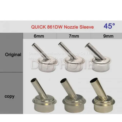 45 Degree Heat Gun Nozzle Sleeve for QUICK 861DW Rework Station