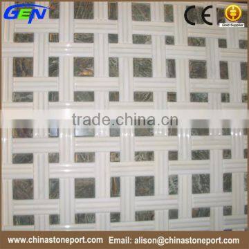 Decorative Polished Square Mixed Marble Mosaic Tile