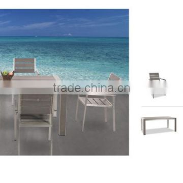 Modern Simple Wooden Dining Chair Garden Dining Table and Chair Garden Plastic Wood Chair Recycled Rubber Wood Furniture