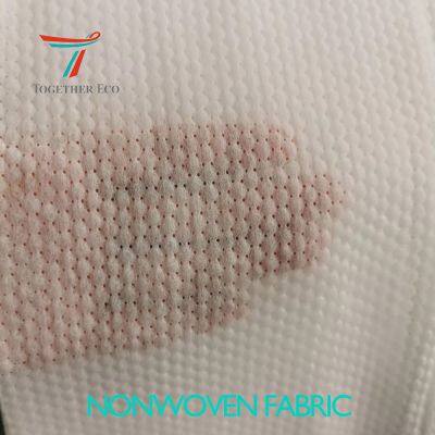 sanitary napkin Double layer whitening 25gsm hot air embossed pearl nonwoven fabric, absorbent hot air through non-woven fabric for baby diaper
