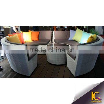 Trade assured cheap outdoor sofa set long life-time all weather wicker corner sofa