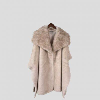 Nouveau chale - cape à revers en fourrure pour l'automne et l'hiver, manteau sursiz, cardigan large pour femmes