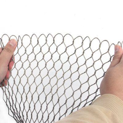 Flexible Stainless Steel Cable Mesh Inter-woven Type Bird Aviary Cable Mesh Green Wall Mesh China Manufacturer
