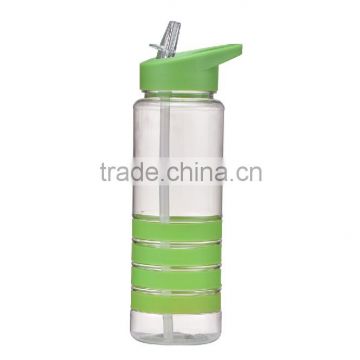 Plastic Sports Drinking Water Bottles With Silicone Ring