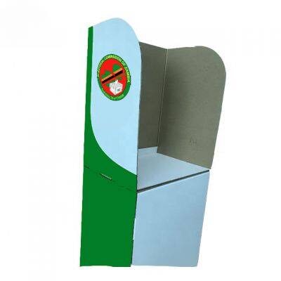 Corrugated cardboard polling booth for polling station election booth ballot booth