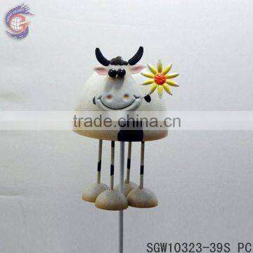 metal decorative cows bite flower for outdoor decoration