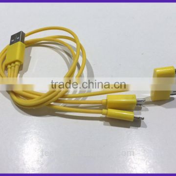 Copper Conductor and Yellow PVC Insulation Charger 2.0mm USB Cable